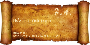 Hári Adrienn névjegykártya